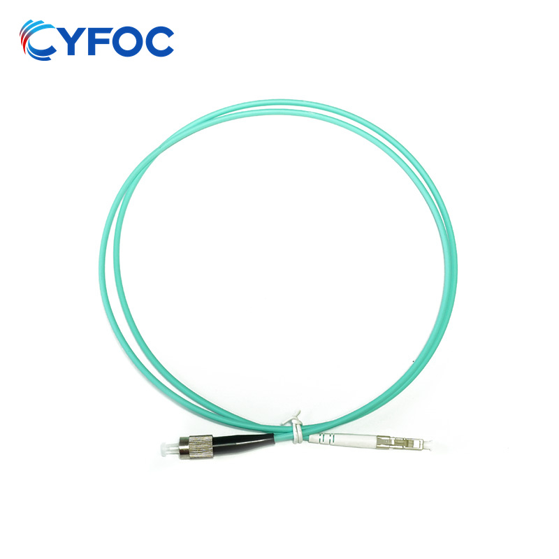 OM3 LC-FC UPC单工LSZH 3.0mm光纤跳线, 1m